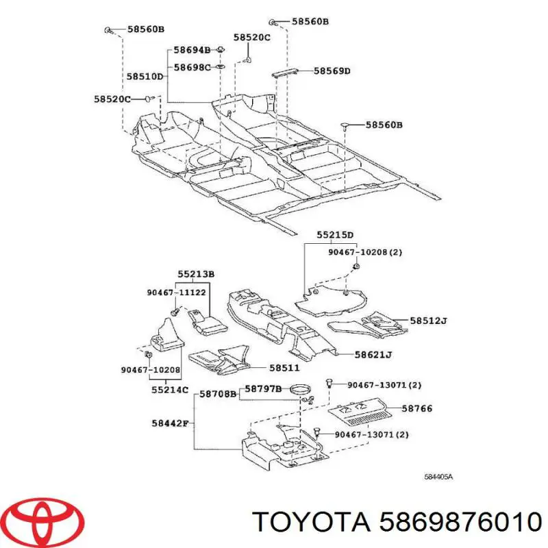 5869876010 Toyota 