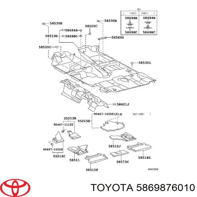  Toyota 5869876010 cena, od 4,40 USD
