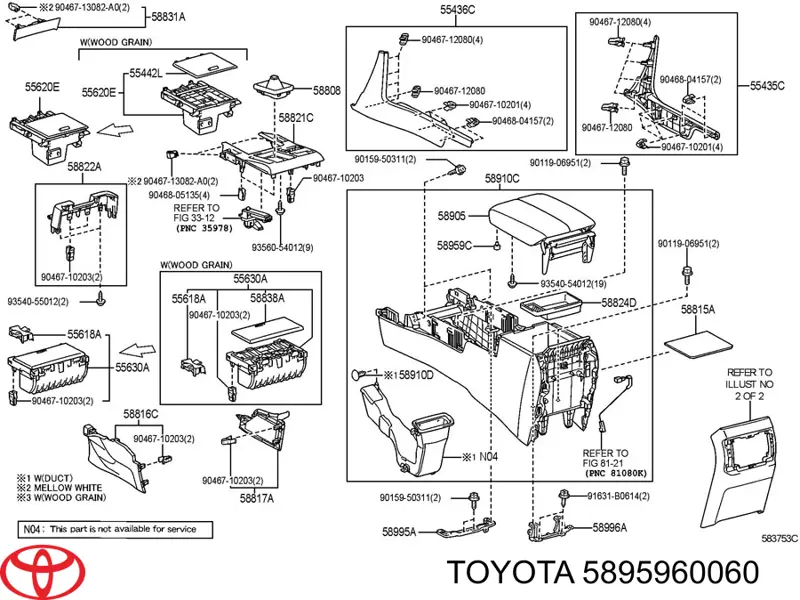 Uderzacz pokrywy podłokietnika Toyota C-HR (X10)