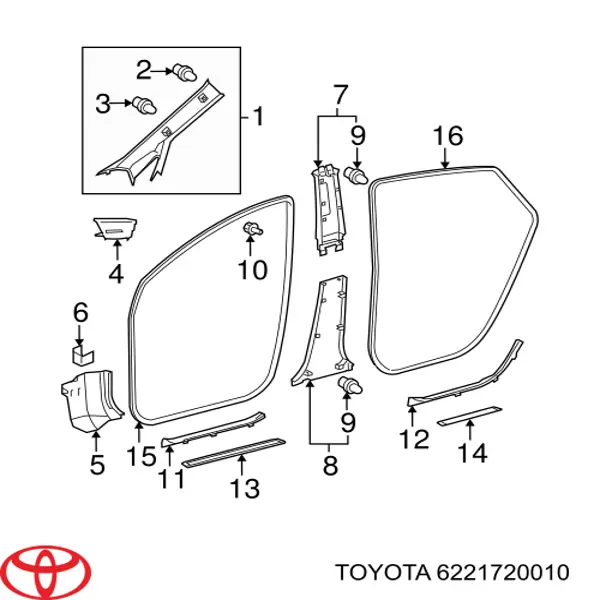  Toyota 6221720010 cena, od 3,94 USD