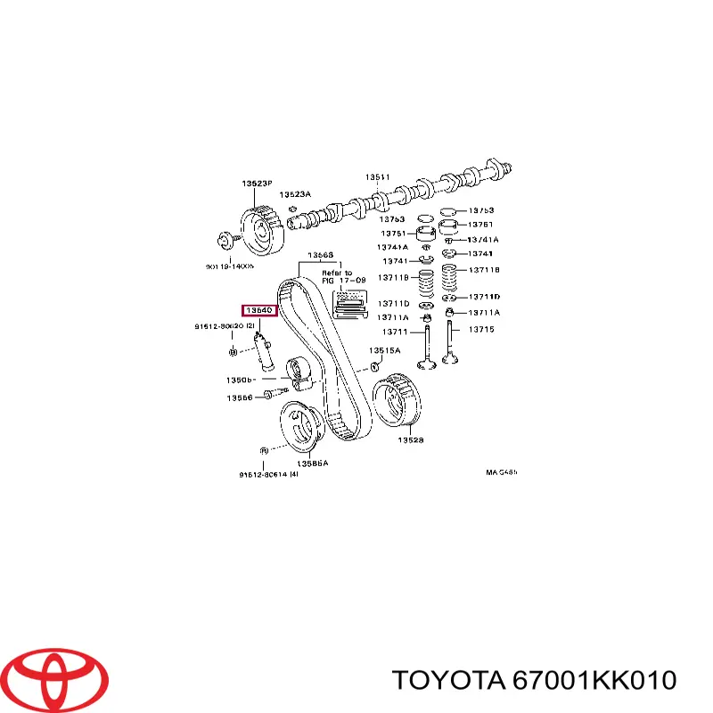67001KK010 Toyota Drzwi przednie prawe