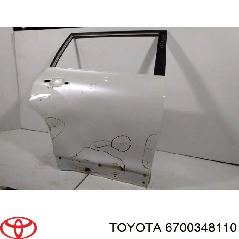 Do koszyka Drzwi tylne prawe Toyota Highlander II U4
