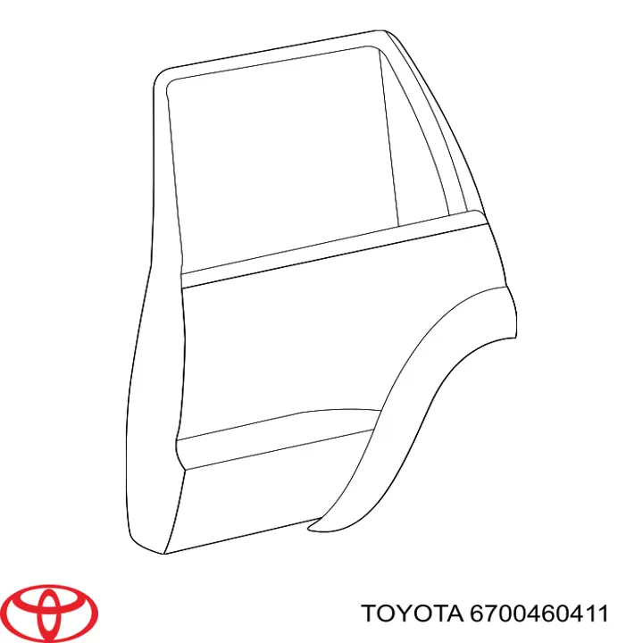 Drzwi tylne lewe Toyota 6700460410 cena, od 906,70 USD