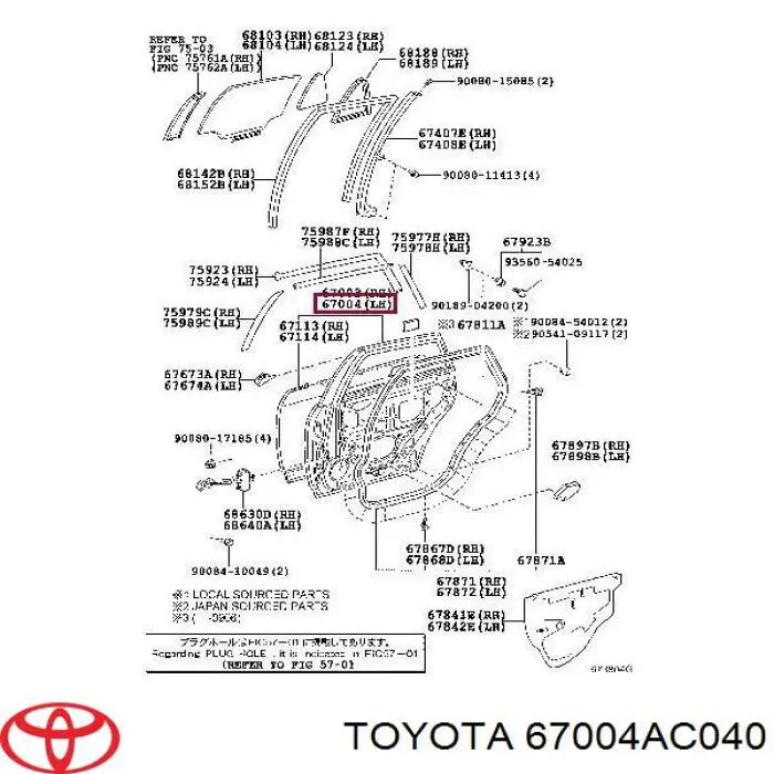Drzwi tylne lewe do Toyota Avalon  GSX30