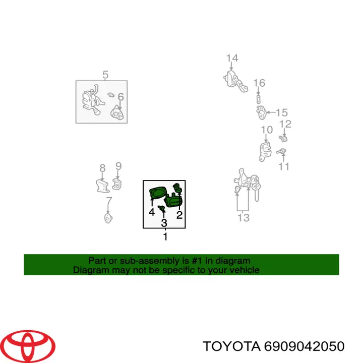 Klamka bagażnika (drzwi 3/5 tylnych) zewnętrzna Toyota 6909042050 cena, od 54,48 USD
