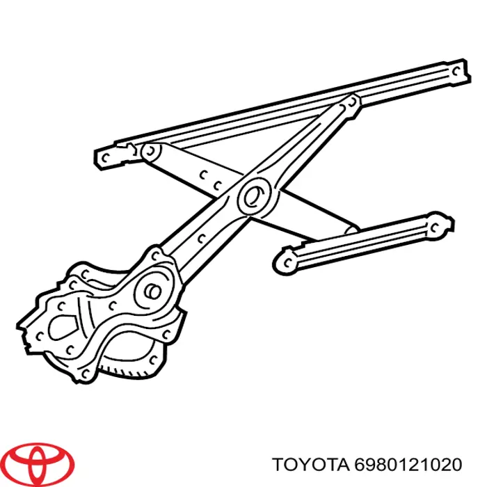 6980121020 Toyota mechanizm podnoszenia szyby drzwi przednich prawych