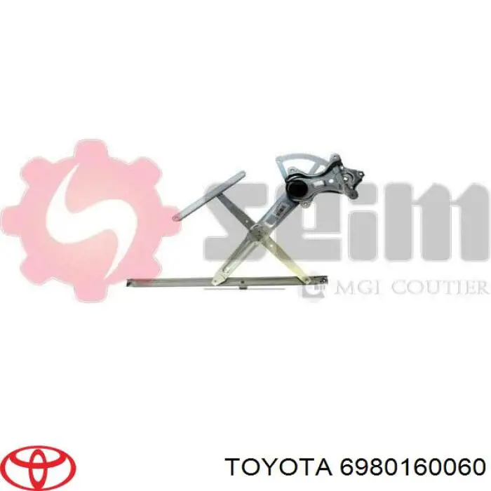 Mechanizm podnoszenia szyby drzwi przednich prawych do Toyota Land Cruiser 90 J9
