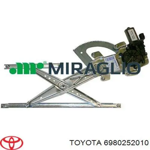 Do koszyka 6980252010 Toyota Mechanizm podnoszenia szyby drzwi przednich lewych