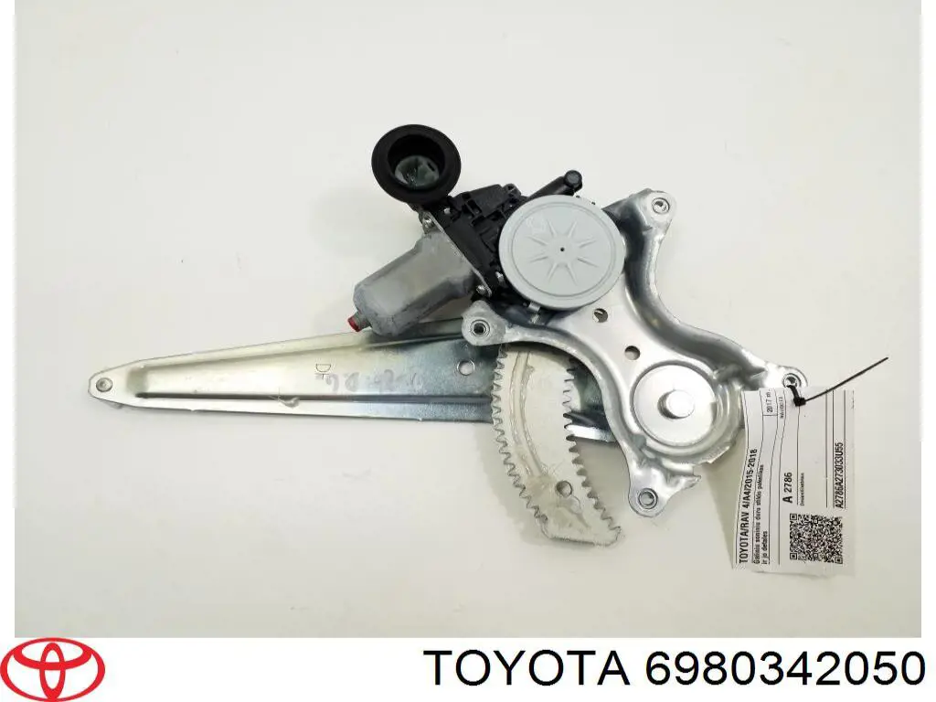 6980342050 Toyota mechanizm podnoszenia szyby drzwi tylnych prawych