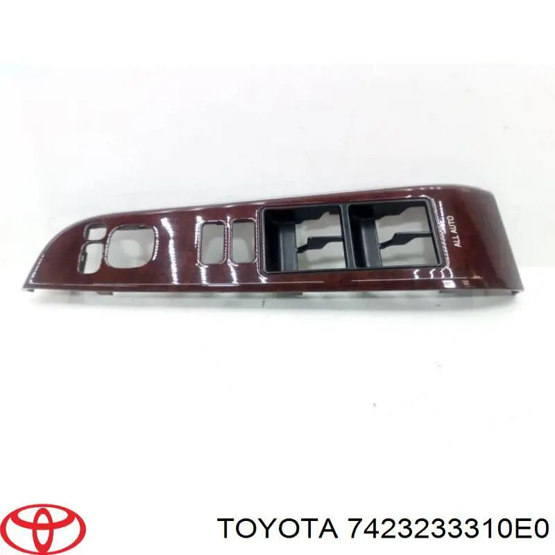 7423233310E0 Toyota Panel (nakładka) modułu sterowania podnośnikiem szyby przedni lewy