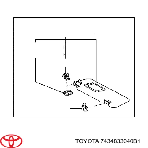 Zacisk / spinka / mocowanie osłony przeciwsłonecznej Toyota Scion IM 