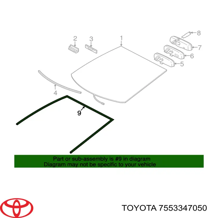 Listwa ochronna szyby przedniej do Toyota Prius  ZVW30
