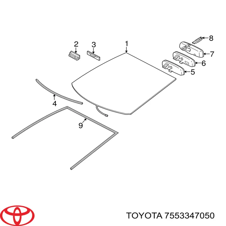 Listwa ochronna szyby przedniej Toyota Prius hatchback (ZVW30) (2009 - 2016) cena, od 92,97 USD