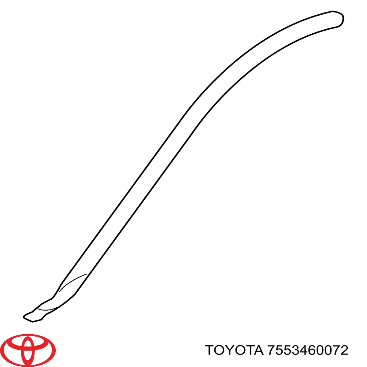 Listwa ochronna szyby przedniej lewa Toyota 7553460072 cena, od 60,86 USD