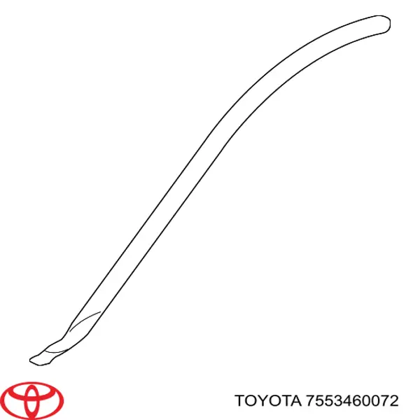 7553460072 Toyota Listwa ochronna szyby przedniej lewa