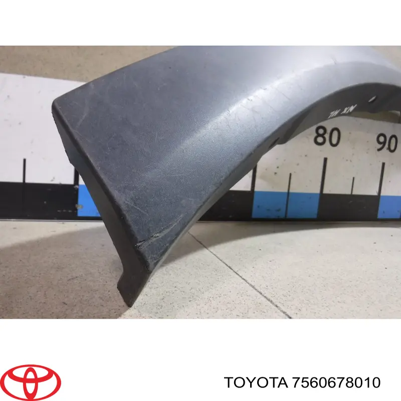 Do koszyka 7560678010 Toyota Poszerzenie (nakładka) reperaturki tylnego błotnika lewy