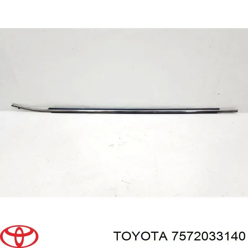 7572033140 Toyota Listwa ochronna szyby opuszczanej drzwi przednich lewych