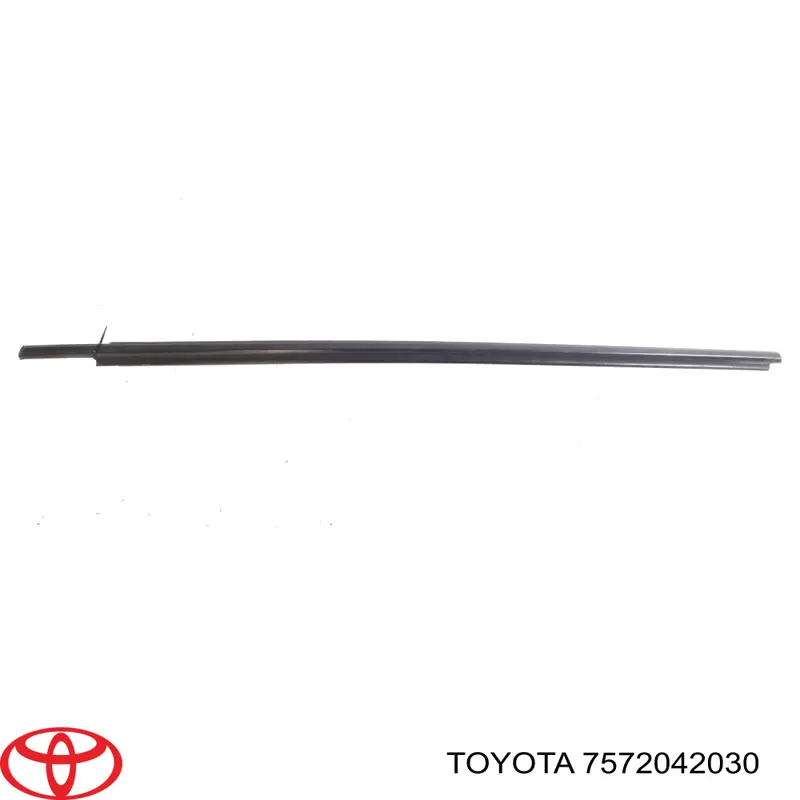 Uszczelniacz szyby drzwi przednich lewych zewnętrzny (listwa) Toyota 7572042030 cena, od 31,50 USD