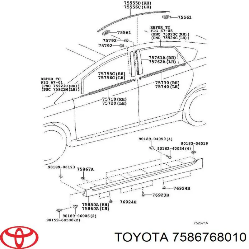  Toyota 7586768010 cena, od 5,01 USD