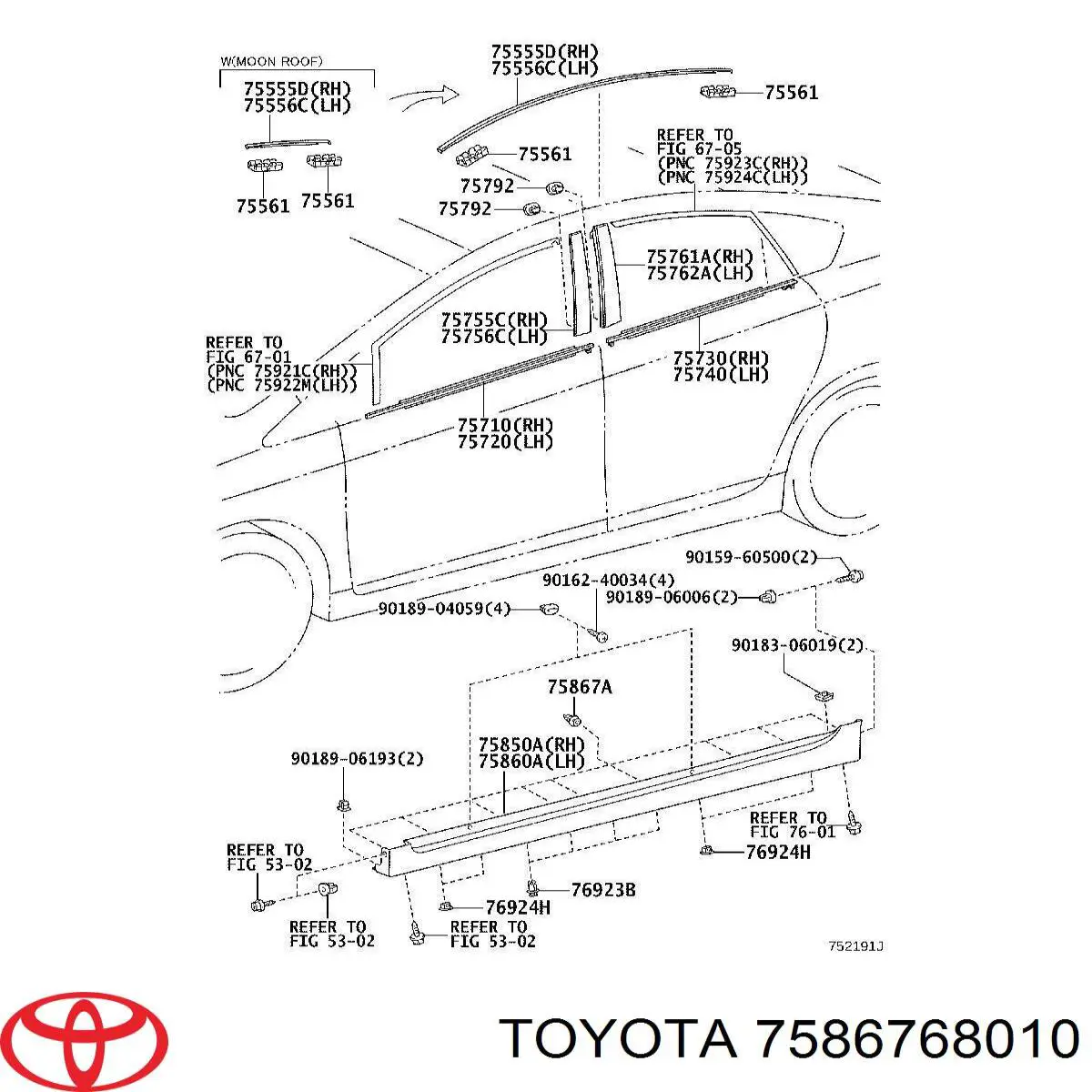 Do koszyka 7586768010 Toyota 