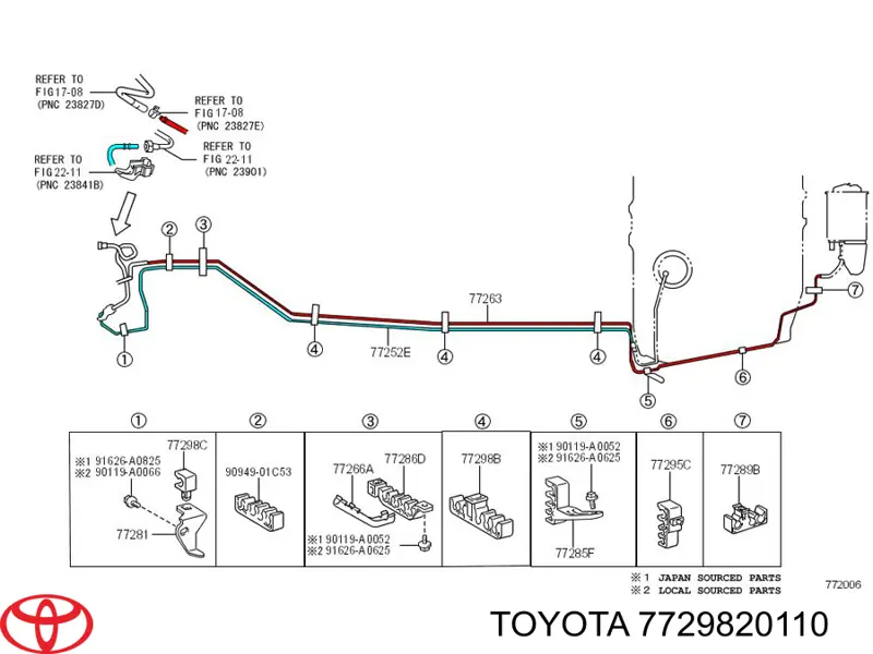  Toyota 7729820110 cena, od 7,28 USD