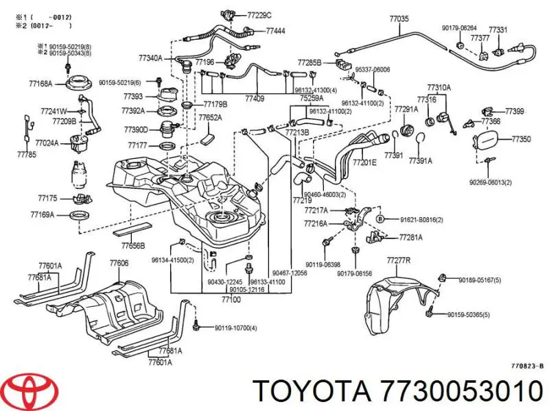 Korek wlewu paliwa Toyota 7730053010 cena, od 50,71 USD