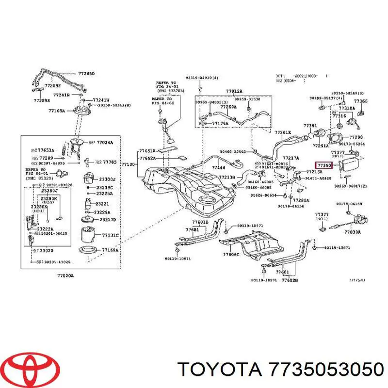 Klapka wlewu paliwa do Lexus IS  E2