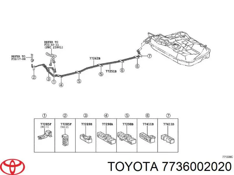 Sprężyna klapki wlewu paliwa Toyota 7736030080 cena, od 3,31 USD