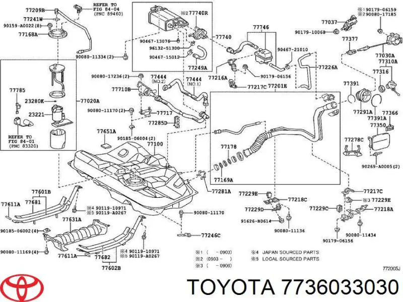  Toyota 7736033030 cena, od 2,73 USD