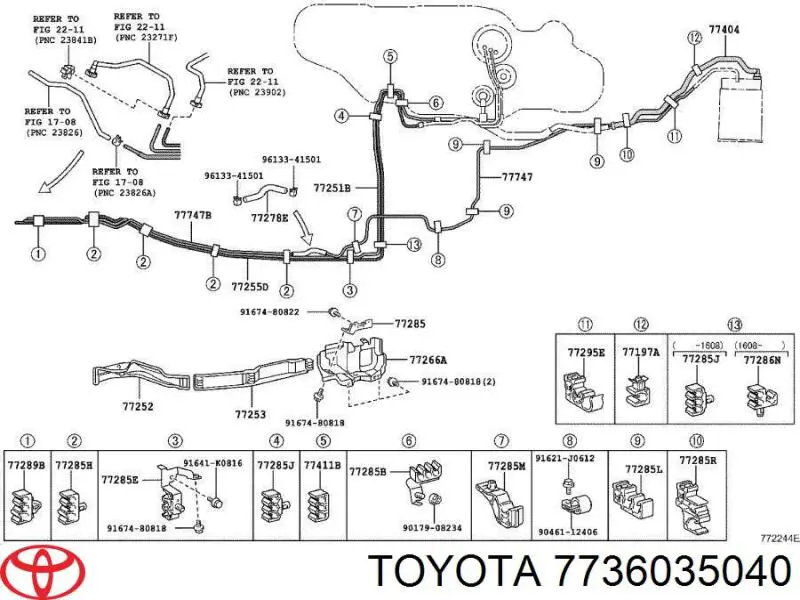 Sprężyna klapki wlewu paliwa Toyota 7736035040 cena, od 3,89 USD