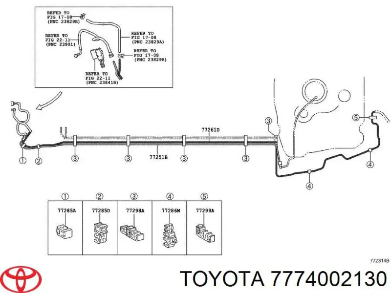 Pompa chłodząca wodna 7774002130 Toyota