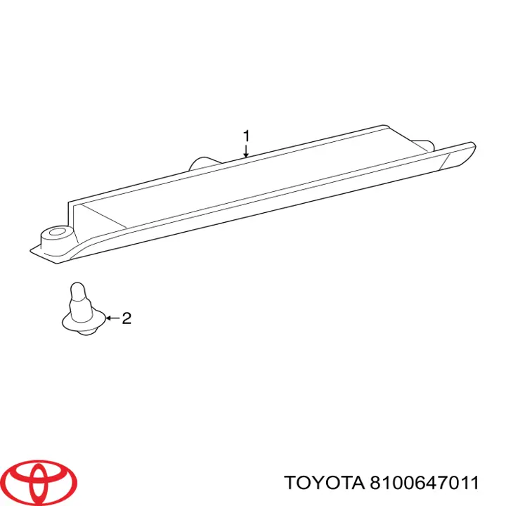 Lampa stop tylna dodatkowa Toyota 8100647011 cena, od 129,40 USD