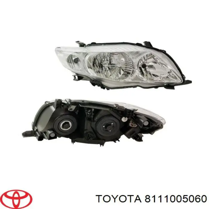 8111005060 Toyota Reflektor prawy