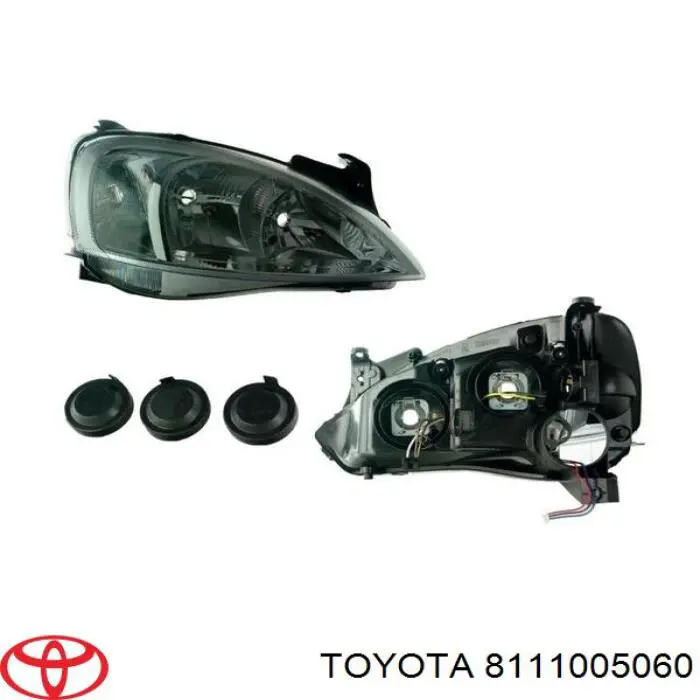 Do koszyka 8111005060 Toyota Reflektor prawy