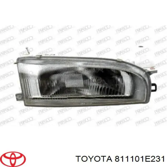 Do koszyka 811101E231 Toyota Reflektor prawy