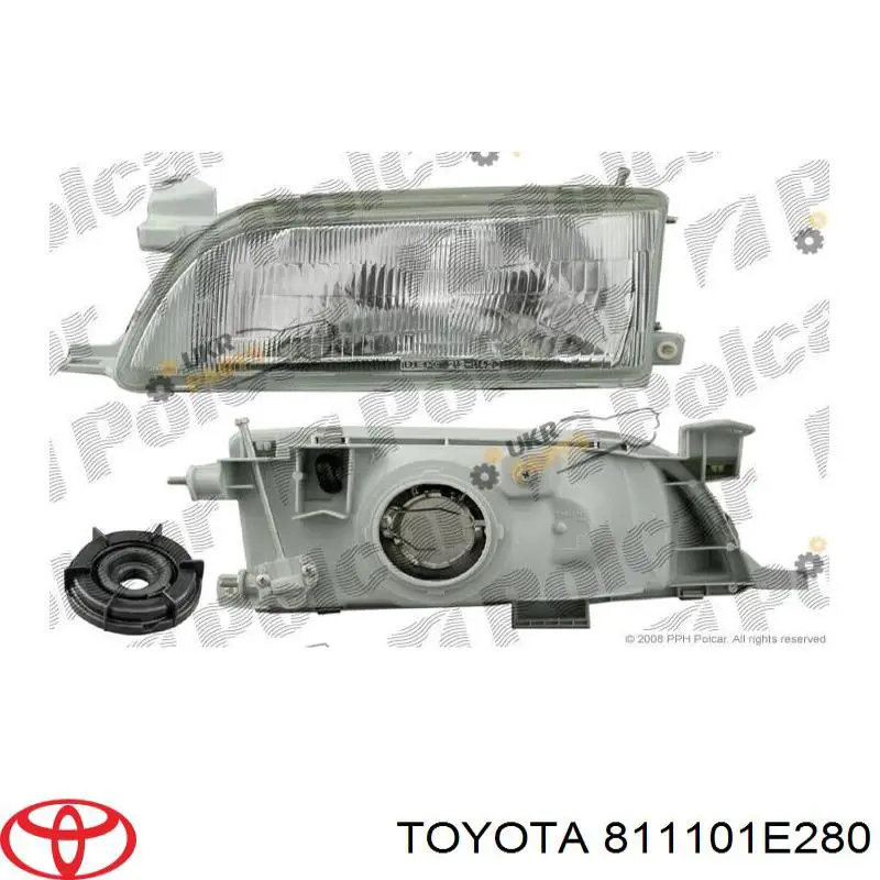 Reflektor prawy Toyota Corolla liftback (E10) (1992 - 1997) cena, od 39,50 USD
