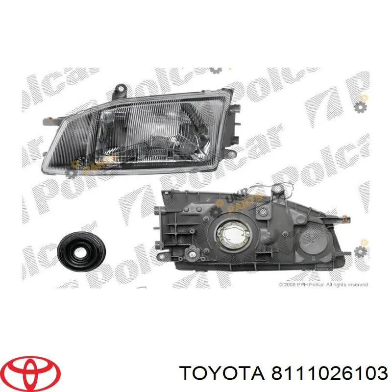 Do koszyka 8111026103 Toyota Reflektor prawy
