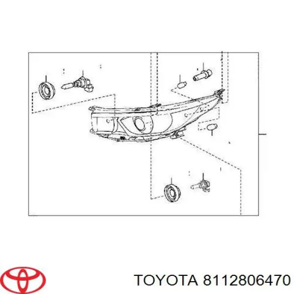 8112806470 Toyota Oprawka żarówki kierunkowskazu
