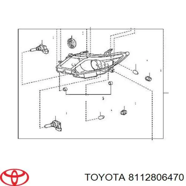 Oprawka żarówki kierunkowskazu Toyota 8112806470 cena, od 12,66 USD