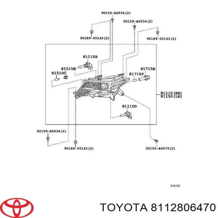 Do koszyka 8112806470 Toyota Oprawka żarówki kierunkowskazu