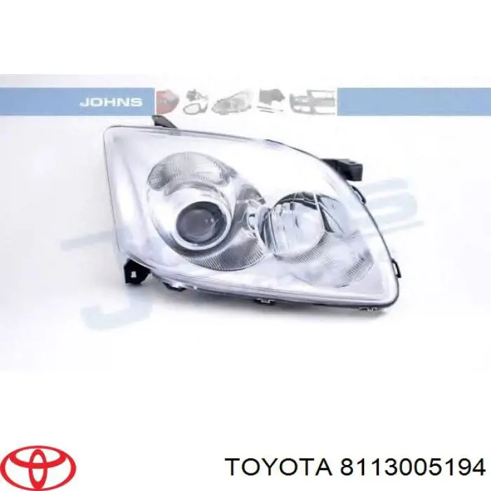 Reflektor prawy Toyota 8113005194 cena, od 122,33 USD