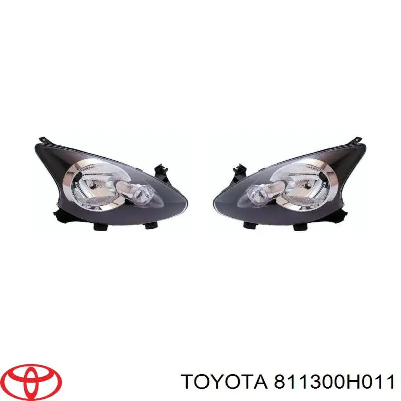 Do koszyka 811300H011 Toyota Reflektor prawy