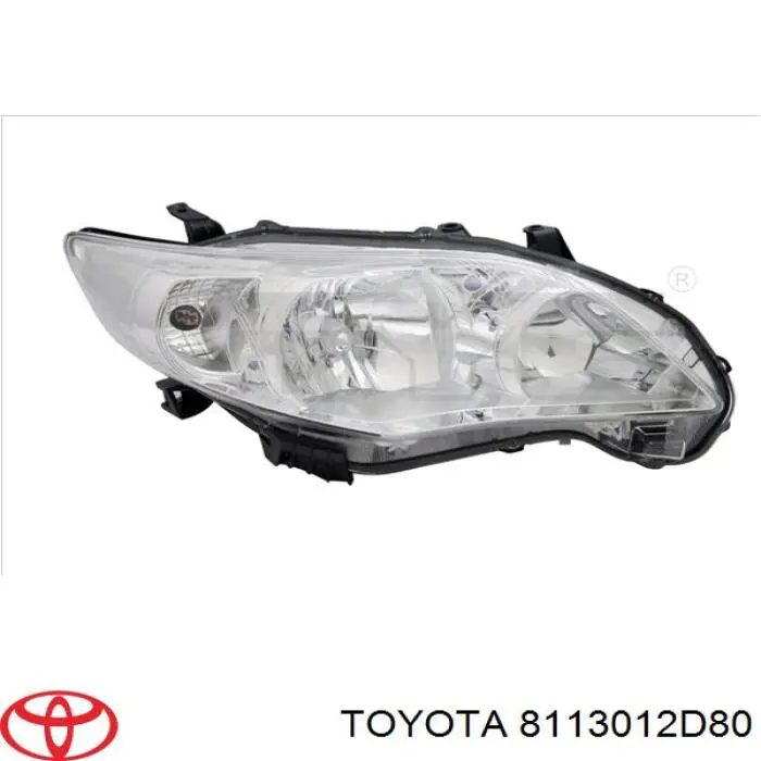 8113012D80 Toyota Reflektor prawy