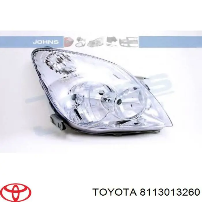 8113013260 Toyota Reflektor prawy