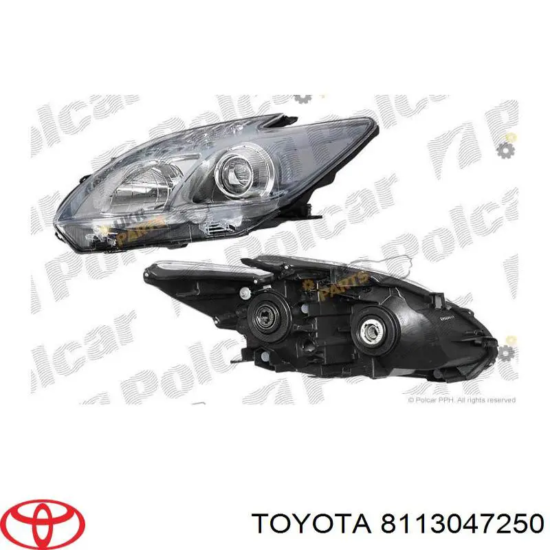 Reflektor prawy Toyota 8113047251 cena, od 277,13 USD