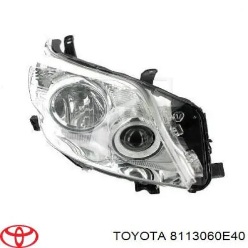 8113060E40 Toyota Reflektor prawy
