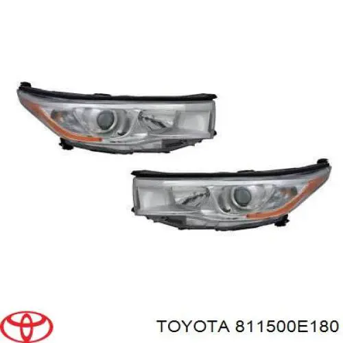 Do koszyka 811500E180 Toyota Reflektor lewy