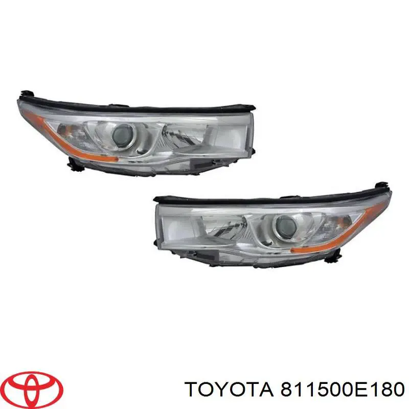 811500E180 Toyota Reflektor lewy
