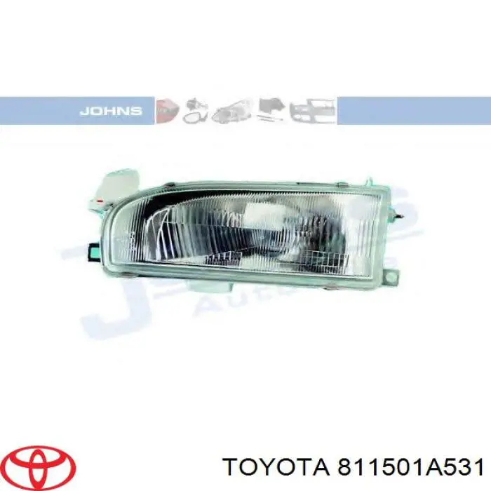 Reflektor lewy Toyota Corolla liftback (E10) (1992 - 1997) cena, od 447,91 USD