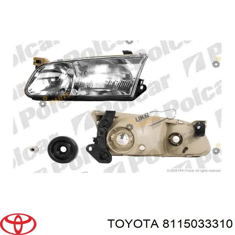 Reflektor lewy Toyota 8115033310 cena, od 692,72 USD